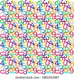 Numbers. Numbers background, vector illustration