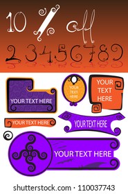 Numbers and billboards, labels