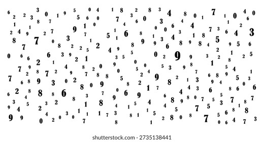 Numbers in black. Falling, Financial Figures, Number, Algebra, Abstract. Crowded numbers pattern big data information background. eps 10