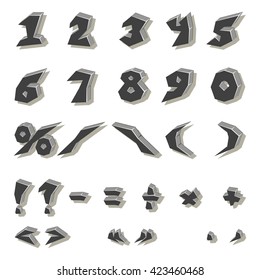 numbers and black signs
