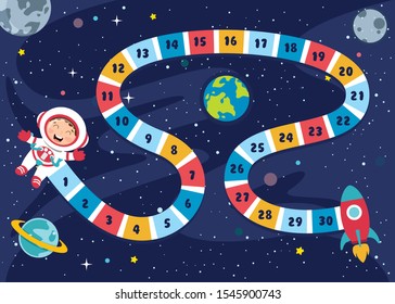 Numbers Boardgame Illustration For Children Education