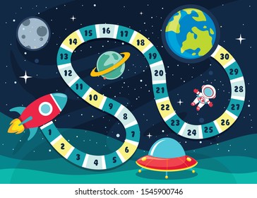 Numbers Boardgame Illustration For Children Education