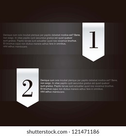 Numbers Brochure black gradient, elegant design. Vector illustration