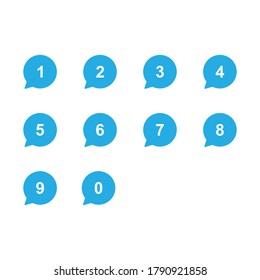 numbers with bubble talk vector