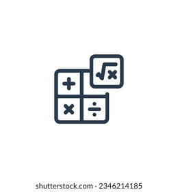 Numbers and calculations, math icon