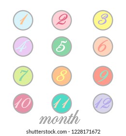 numbers in cartoon style. vector