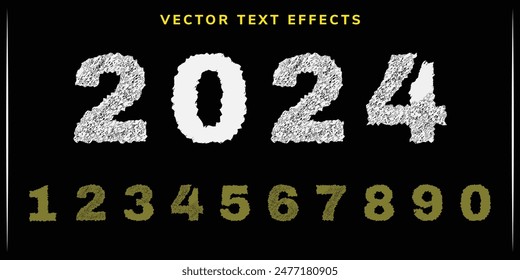 Numbers in chalk and charcoal texture.