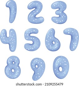 Numbers Children's Font Newborn Baby Clipart, Cute Baby Set, Welcome Baby Clipart Set, New Baby Gift Ideas. Design For A First Birthday Greeting Card