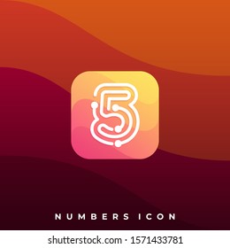 Numbers Circuit Application Illustration Vector Template. Suitable for Creative Industry, Multimedia, entertainment, Educations, Shop, and any related business