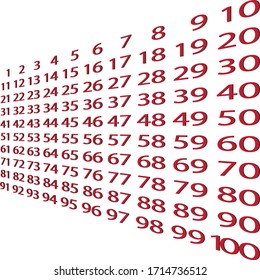 Numbers clasic set. Vector elements illustration template.