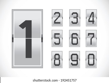 Numbers Clock Flip Scoreboard Illustration Stock Vector (Royalty Free ...