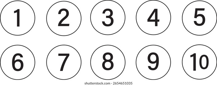 numbers colorful icons. black numbers icons illustration, line and symbol cons, symbol sign for apps Vector, 
