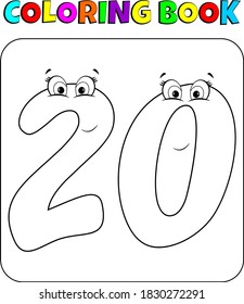 
Numbers coloring book for children
