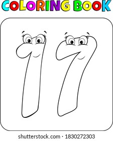 
Numbers coloring book for children