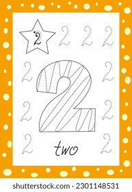numbers coloring for children. Hand drawn Arabic numerals from one to nine. Hand drawn numbers from 0 to 9 in doodle style isolated on white background. Number. vector illustration