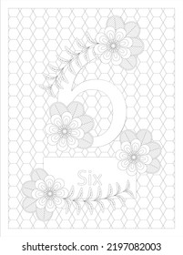 Numbers Coloring Pages, Numbers, Kids Number Pages, Number Pages For Adults, Math, Color By Number, Count,