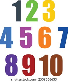 Números, colores, números, números divertidos