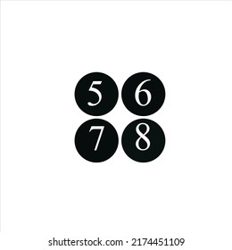 Numbers colourful set in normal style. Vector elements illustration template for web design card. Sticker icon