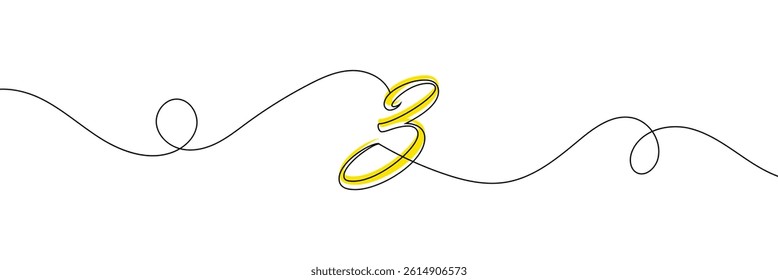 Numbers in continuous line drawing style. Line art of numbers. Vector illustration. Set of abstract drawings of numbers .Vector Illustration .EPS 10 .