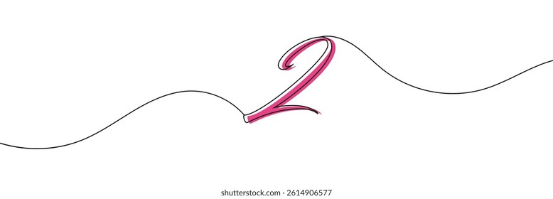 Numbers in continuous line drawing style. Line art of numbers. Vector illustration. Set of abstract drawings of numbers .Vector Illustration .EPS 10 .