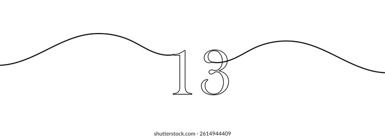 Numbers in continuous line drawing style. Line art of numbers. Vector illustration. Set of abstract drawings of numbers .Vector Illustration .EPS 10 . 