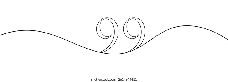 Numbers in continuous line drawing style. Line art of numbers. Vector illustration. Set of abstract drawings of numbers .Vector Illustration .EPS 10 . 