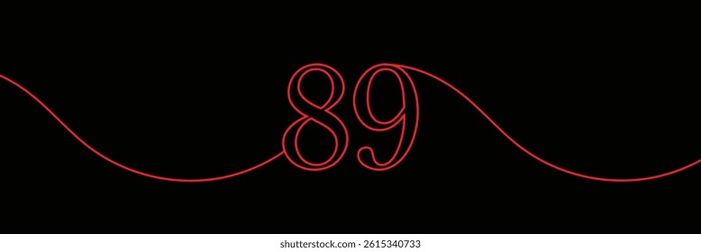Numbers in continuous line drawing style. Line art of numbers. Vector illustration. Set of abstract drawings of numbers .Vector Illustration .EPS 10 . 