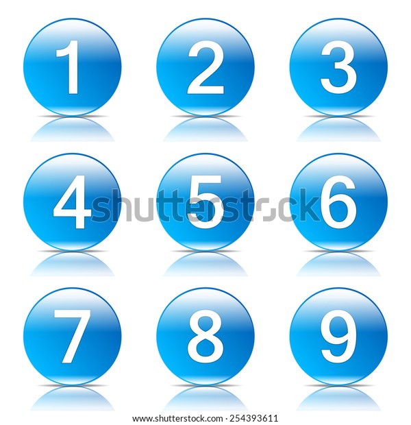 Numbers Counting Blue Vector Button Icon Stock Vector (Royalty Free ...
