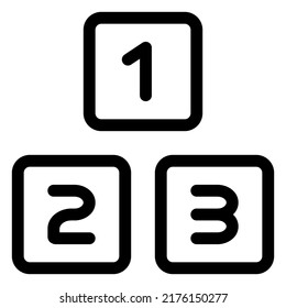 Numbers for counting in preschool kid’s layout
