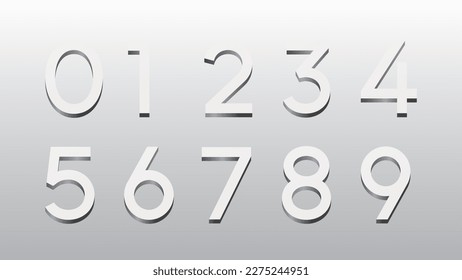 numbers counting numbers symbol signs white numbers gray