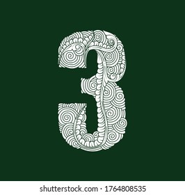 numbers decorated with beautiful pattern