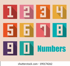 Numbers design over beige background, vector illustration