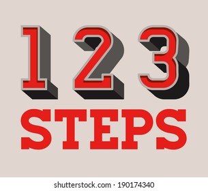 Numbers design over beige background, vector illustration