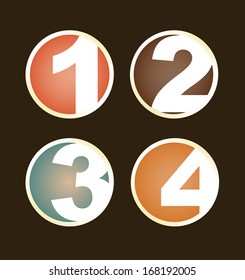 numbers design over black background vector illustration