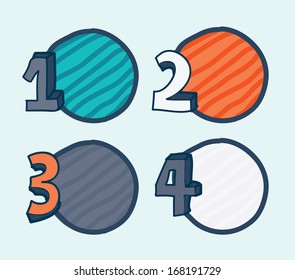 numbers design over blue  background vector illustration
