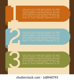 numbers design over brown  background vector illustration