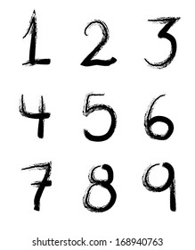 numbers design over white  background vector illustration
