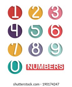 Numbers design over white background, vector illustration