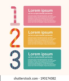 Numbers design over white background, vector illustration