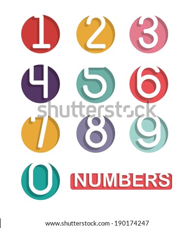 Numbers design over white background, vector illustration