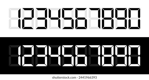 Numbers. Digit. Digital numbers collection. Digital clock numbers