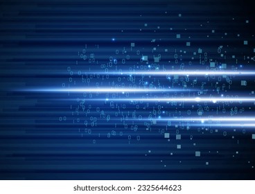 numbers digital speed blue background
