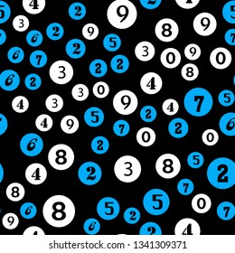 Numbers education, school concept. Seamless vector EPS 10 pattern. Flat style
