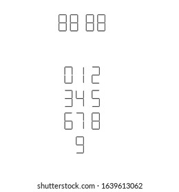 Numbers Electronic Font Vector Illustration Stock Vector (Royalty Free ...