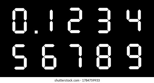 Numbers Electronic Vector Electronic Numbers Vector Stock Vector ...