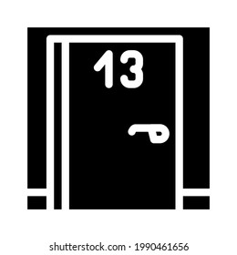 numbers fear glyph icon vector. numbers fear sign. isolated contour symbol black illustration