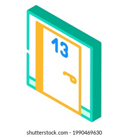 Zahlen fürchten isometrische Symbolvektorgrafik. Zahlen fürchten ein Zeichen. einzelne Symbolillustration