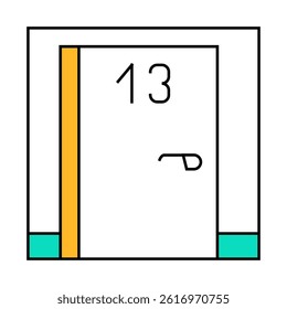 numbers fear line icon vector. numbers fear sign. isolated symbol illustration
