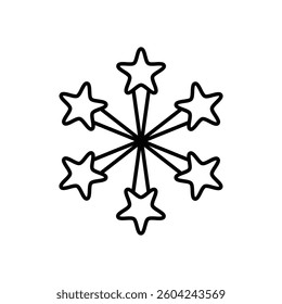 Numbers with Fireworks vector icon stock illustration