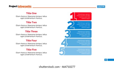 Numbers Five Points Slide Template